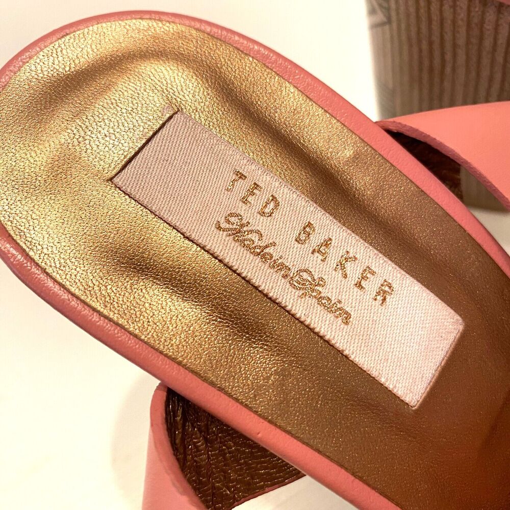 Ted Baker‎ London Milly Women's Pink Block Heels Sandals EU Size 38.5 US Size 8 - Picture 8 of 12